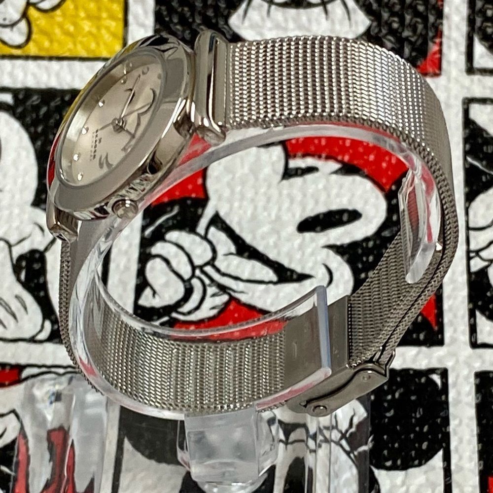 Disney x Skagen Minimalist Mickey Mouse Silhouette Stainless Steel Ladies Watch - Picture 7 of 16
